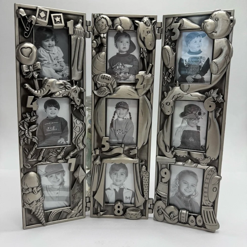 Royal Limited Silver Photo Frame Child Ages 1-9 Vintage NIB NEW